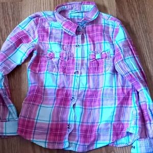 Pink pattern long sleeve shirt